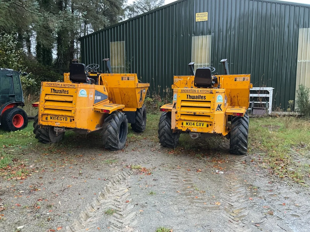 Choice of two Thwaites 6 tonne dumpers - Image 2