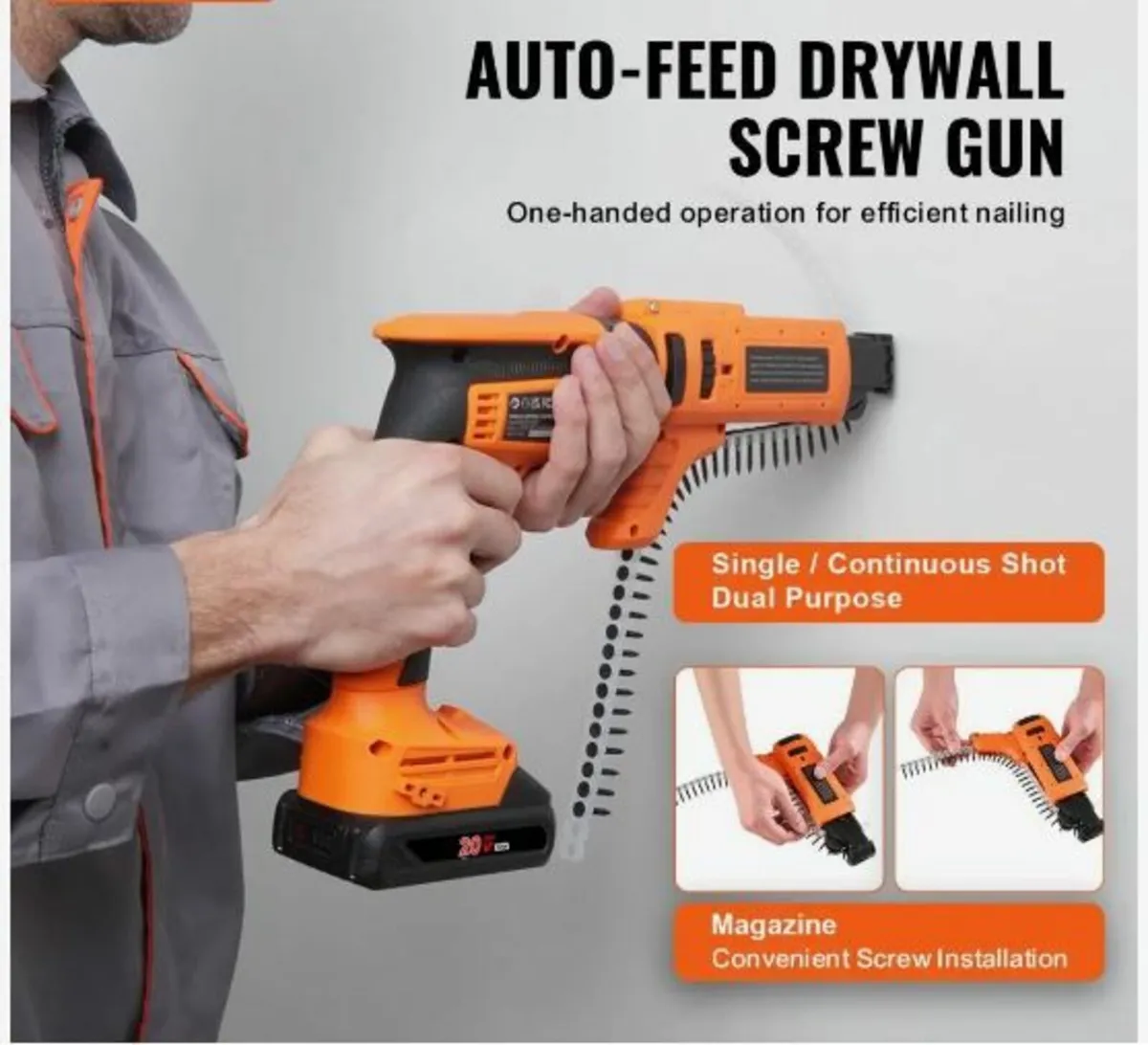 Drywall Screw Gun Auto-Feed, 20V Max Collated - Image 4
