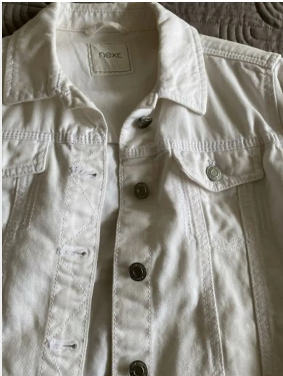 Next - White Denim Jacket - Age 13years - Image 4