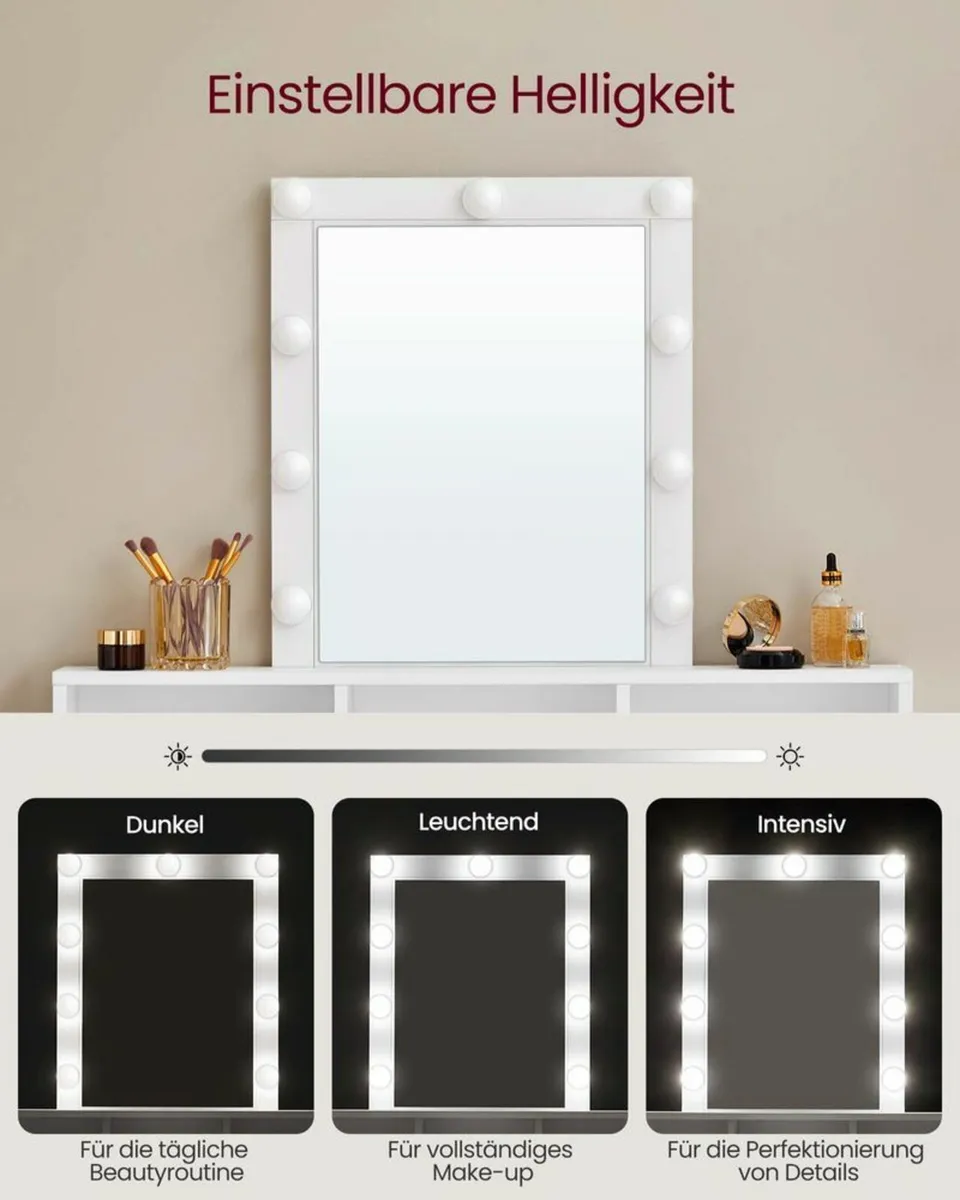 Dressing Table  LED  Larger size 100cm wide - Image 4