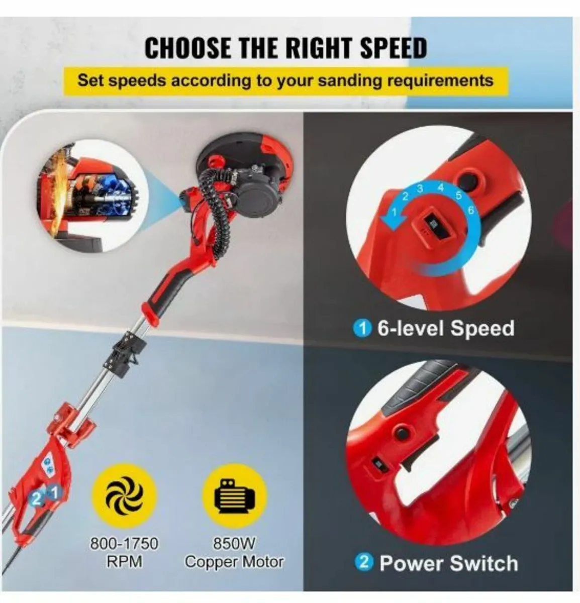 Electric Drywall Sander 750W Drywall Sander - Image 3