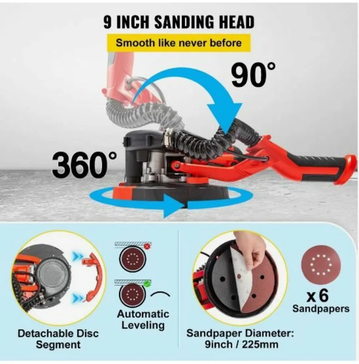 Electric Drywall Sander 750W Drywall Sander - Image 4