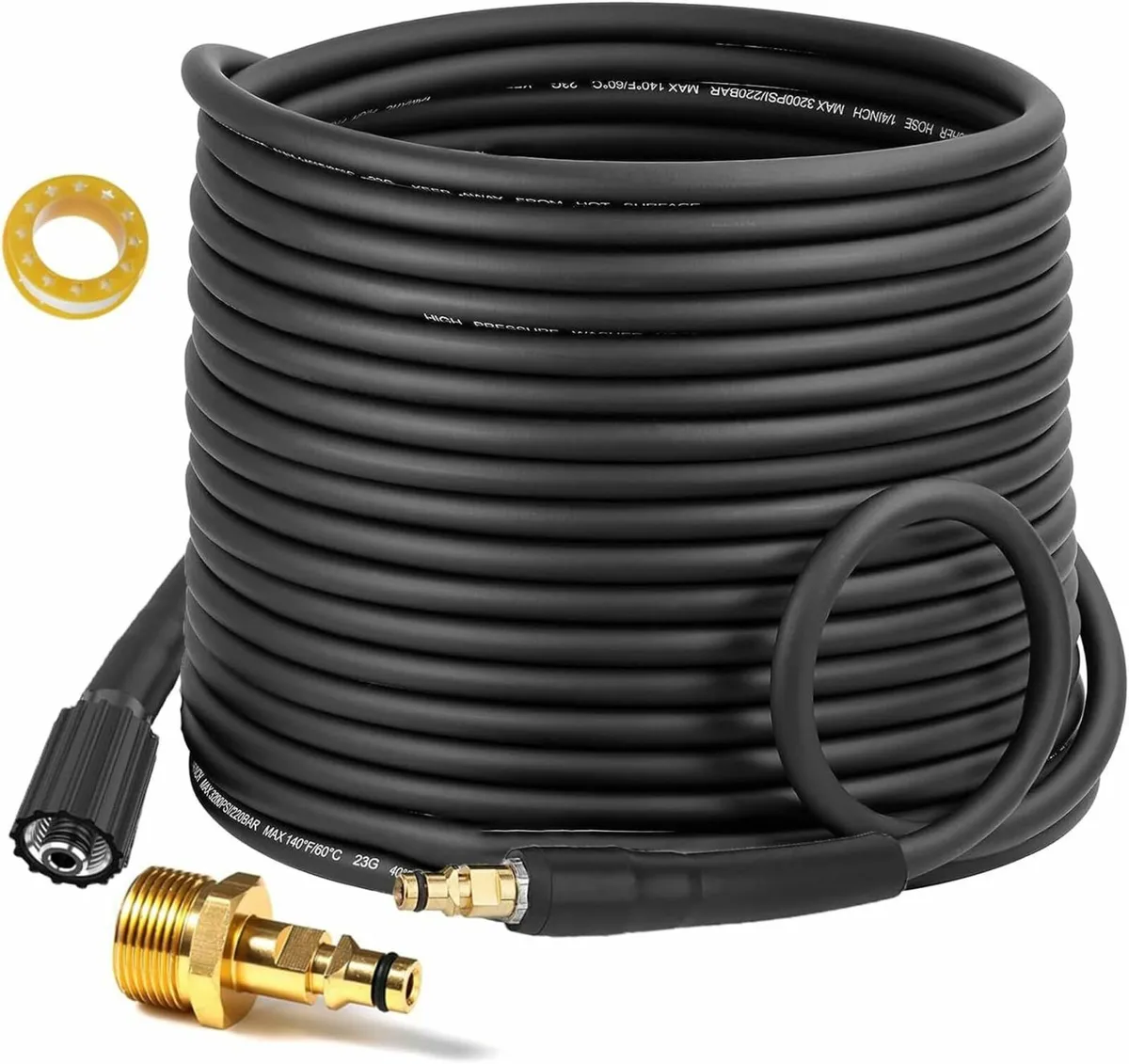 15M 49Ft High Pressure Washer Replacement Hose for
