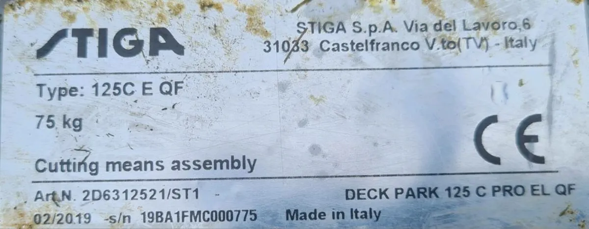 STIGA ELECTRIC QUICK FLIP DECK AS NEW - Image 2