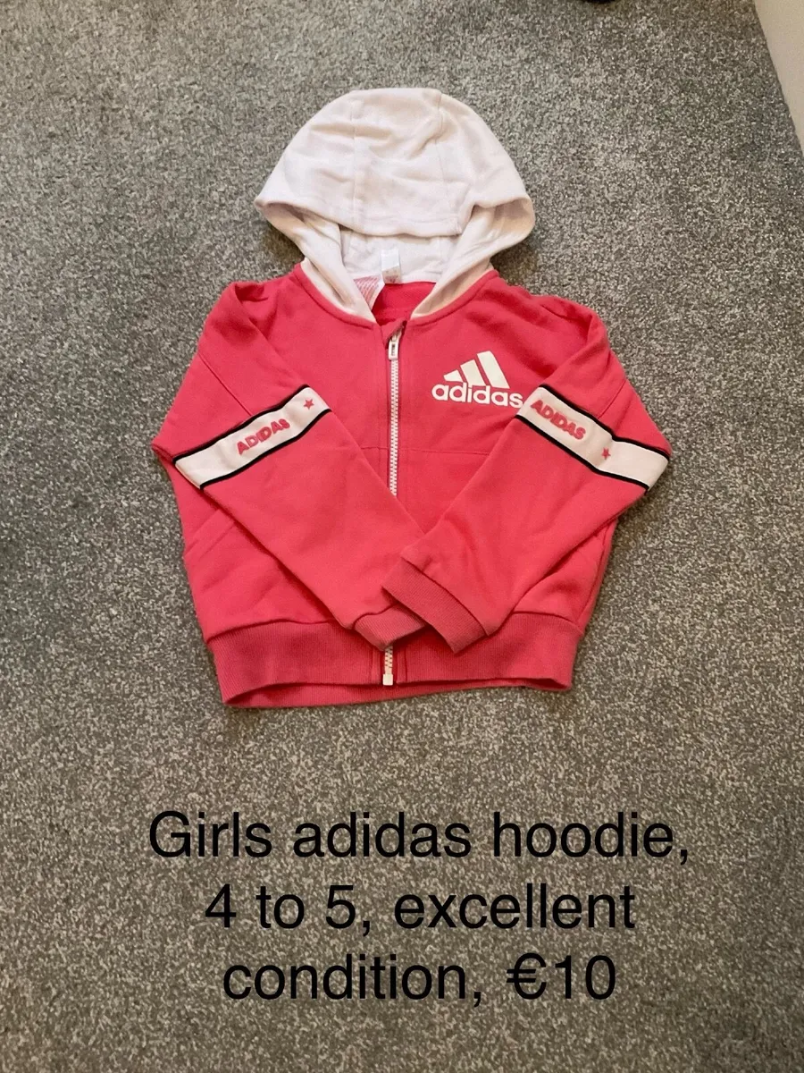 Girls adidas hoodie, 4 to 5, excellent condition