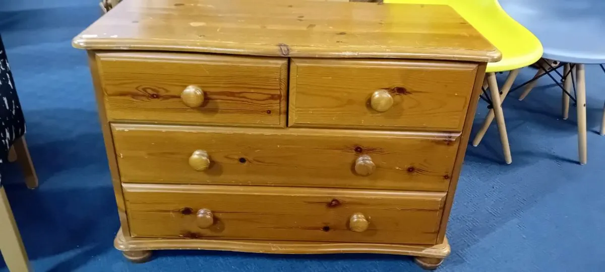 Small Solid Pine Chest Of Drawers