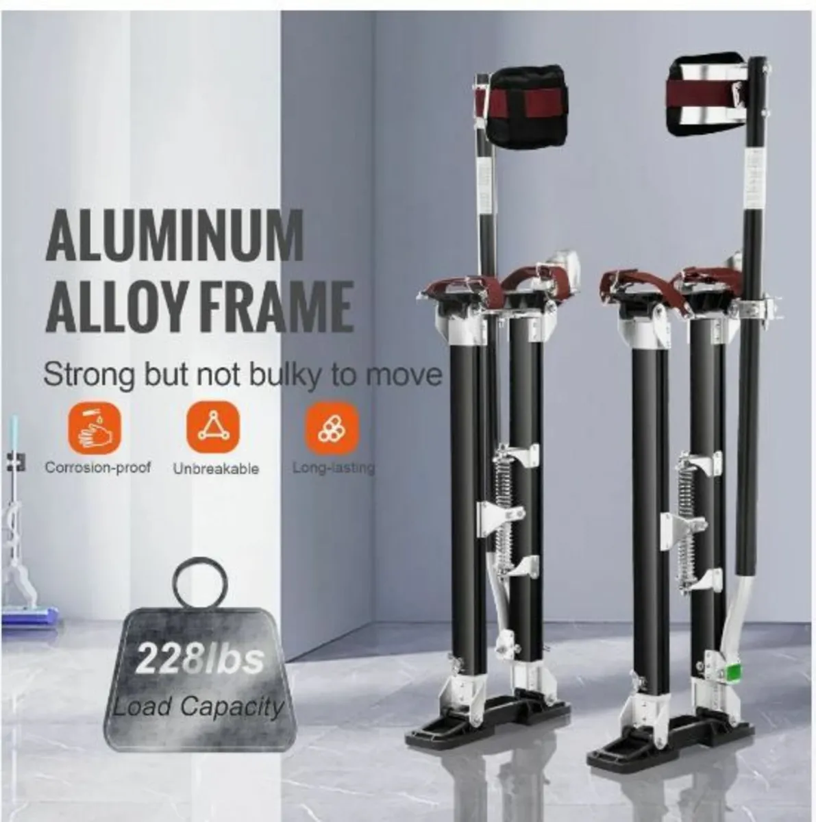 Drywall Stilts Aluminum Tool Stilts 61 cm-102 cm - Image 3