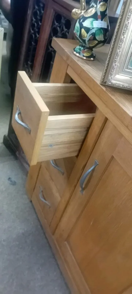 Small Solid Oak Sideboard - Image 2