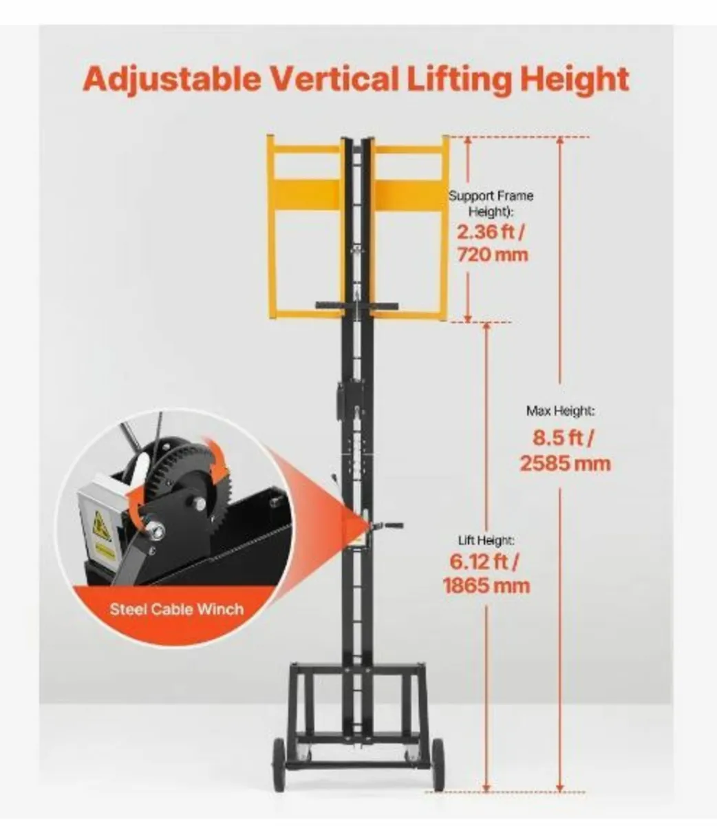 Drywall Lift, Heavy-Duty 68 kg Sheetrock - Image 3