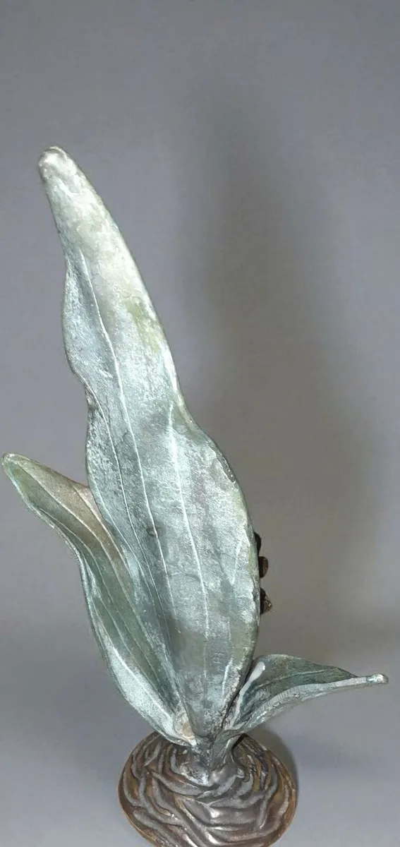 1950s Gatco bronze and brass candleholder 32cm - Image 2