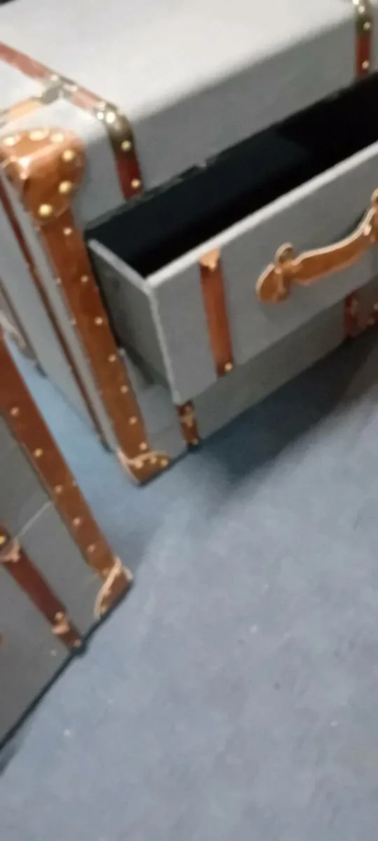 Pair Of Denim Effect Bedside Lockers - Image 2