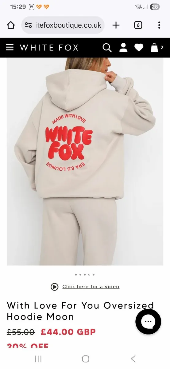 White Fox Genuine hoodie Brand new - Image 2