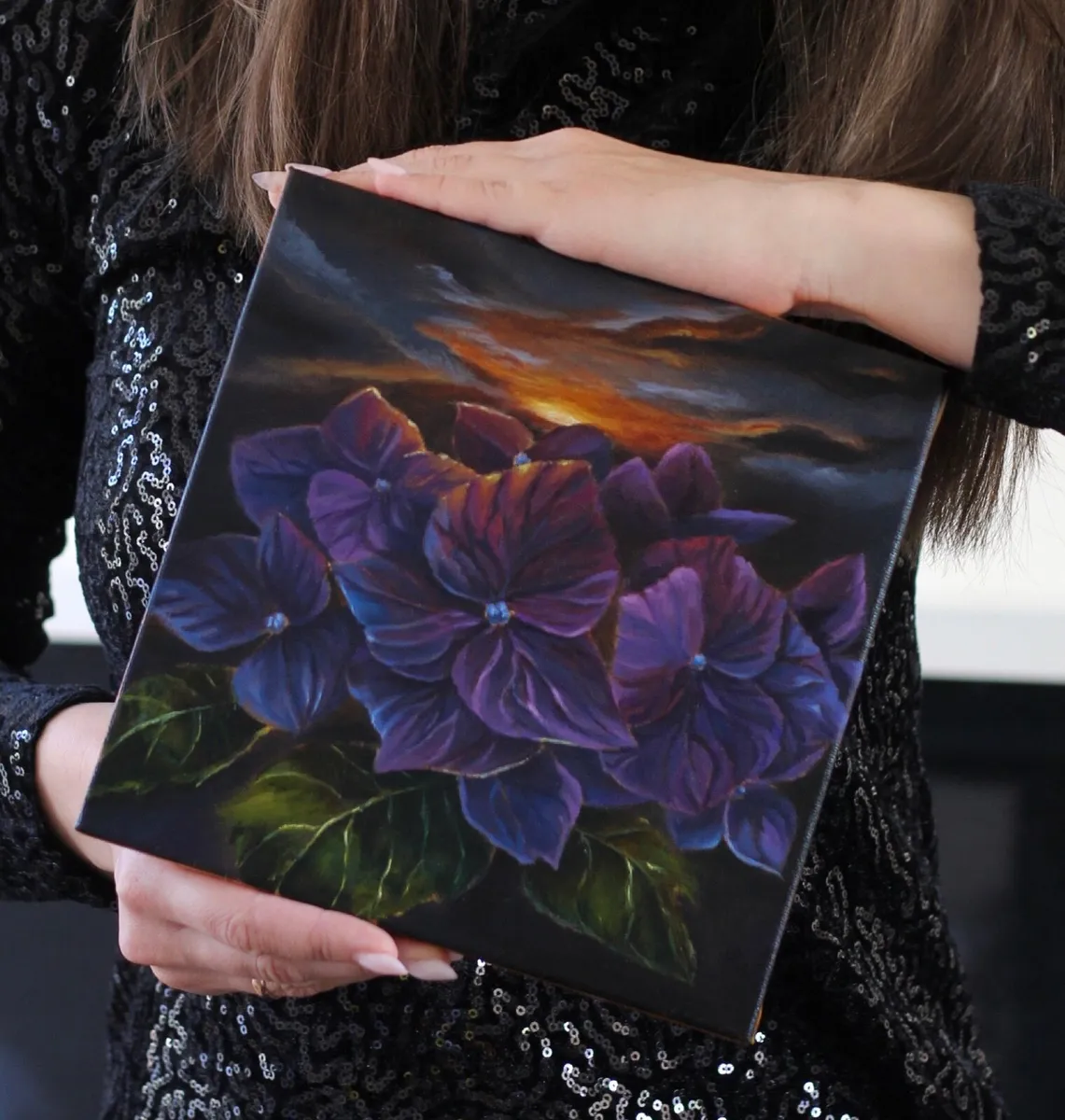 Oil painting flowers - Image 1