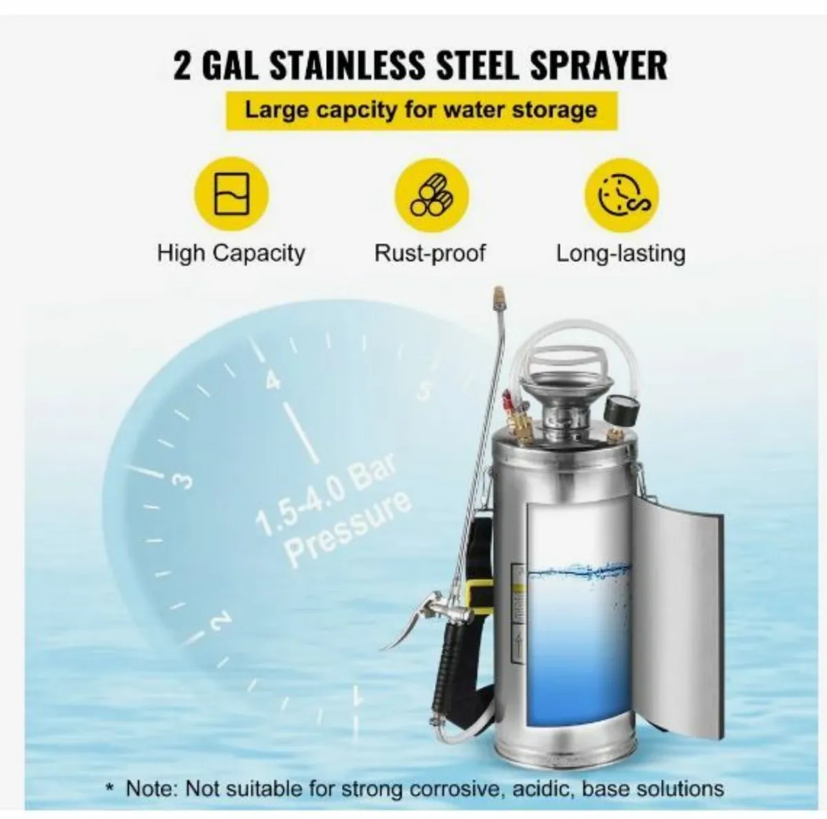 Stainless Steel Sprayer 8L - Image 3