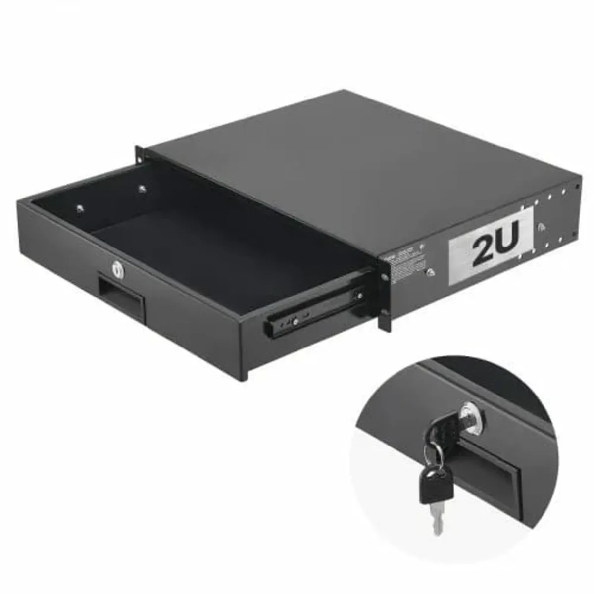2U Rack Mount Drawer, 22.68 kg Max Load-Bearing, L - Image 1