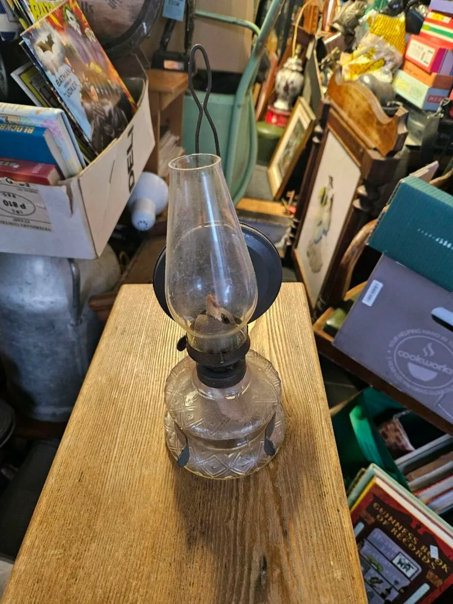 Vintage Antique Oil Lamp - Image 1