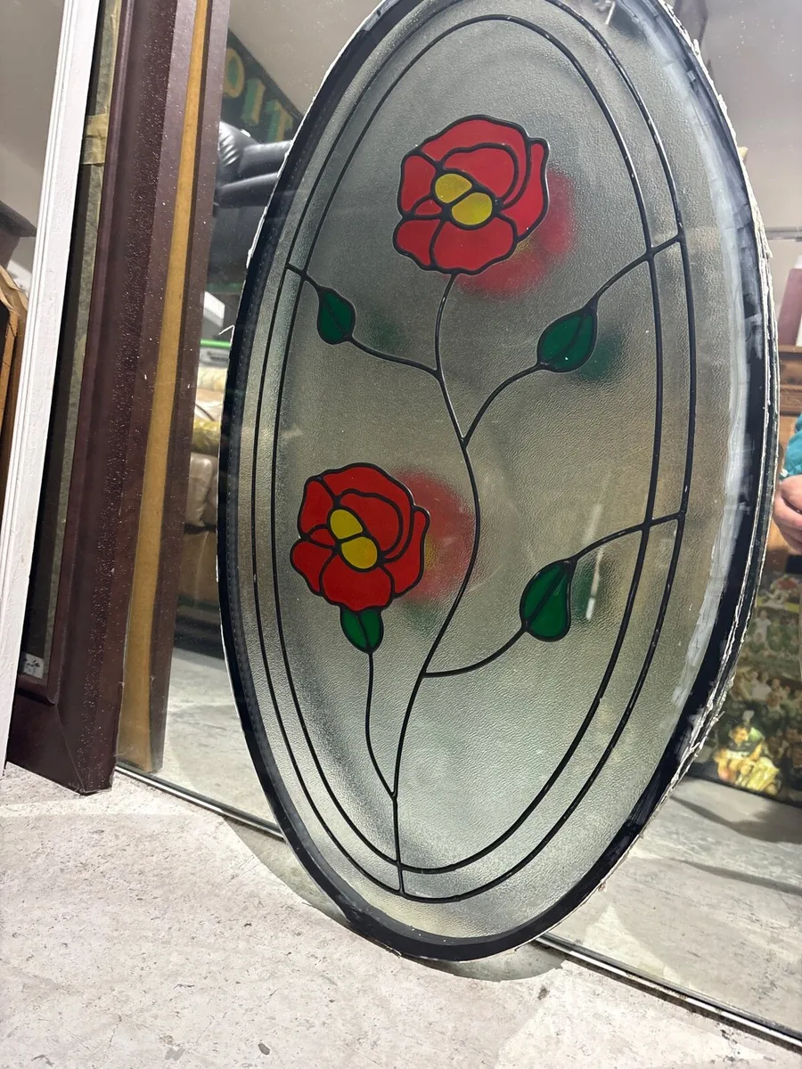 2 stained glass windows - Image 1