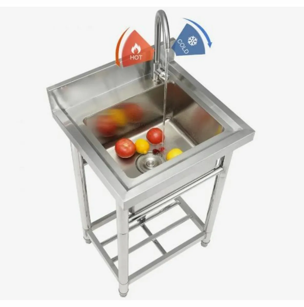 Stainless Steel Utility Sink, 1 Compartment Free - Image 1