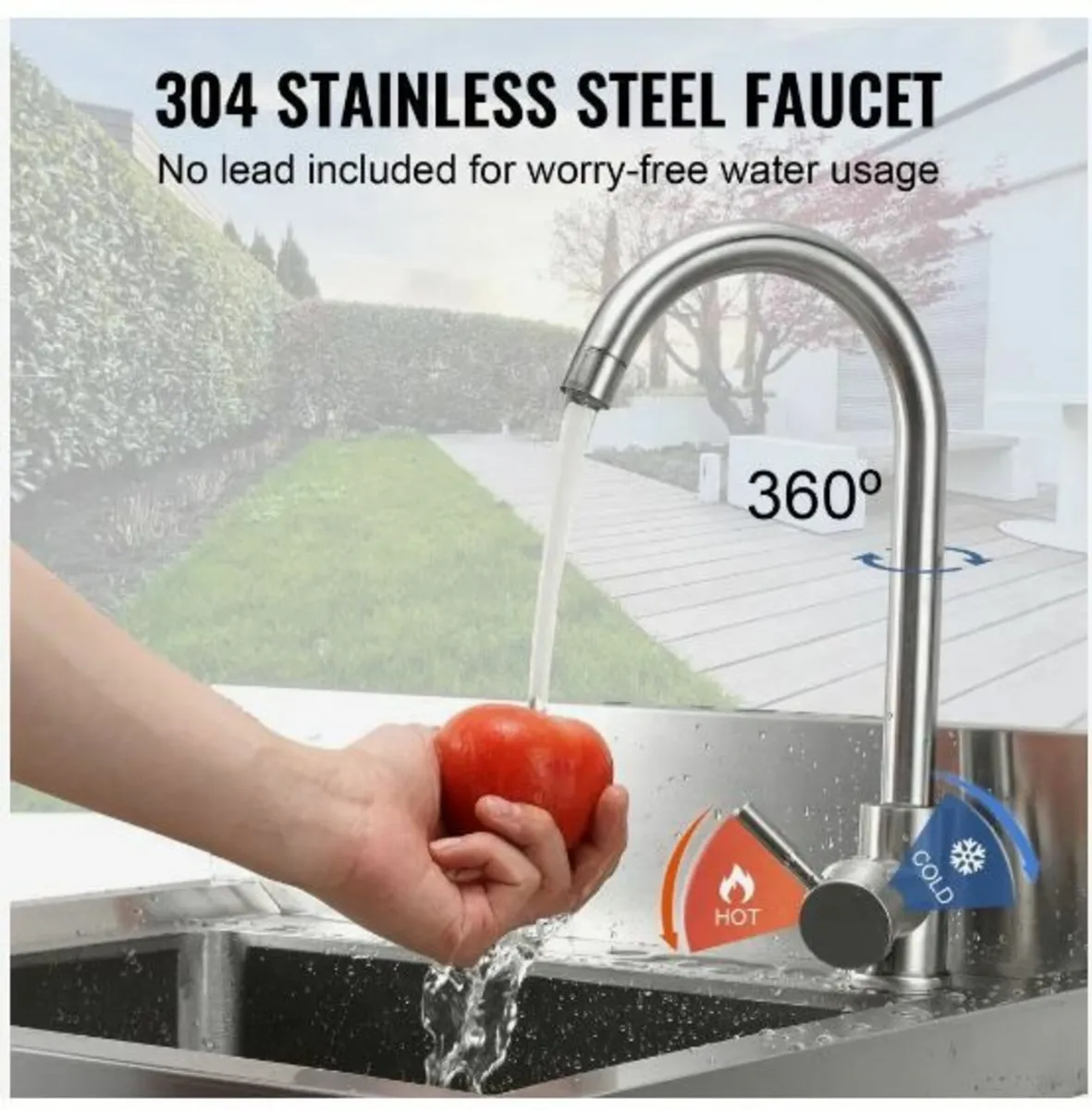 Stainless Steel Utility Sink, 1 Compartment Free - Image 4