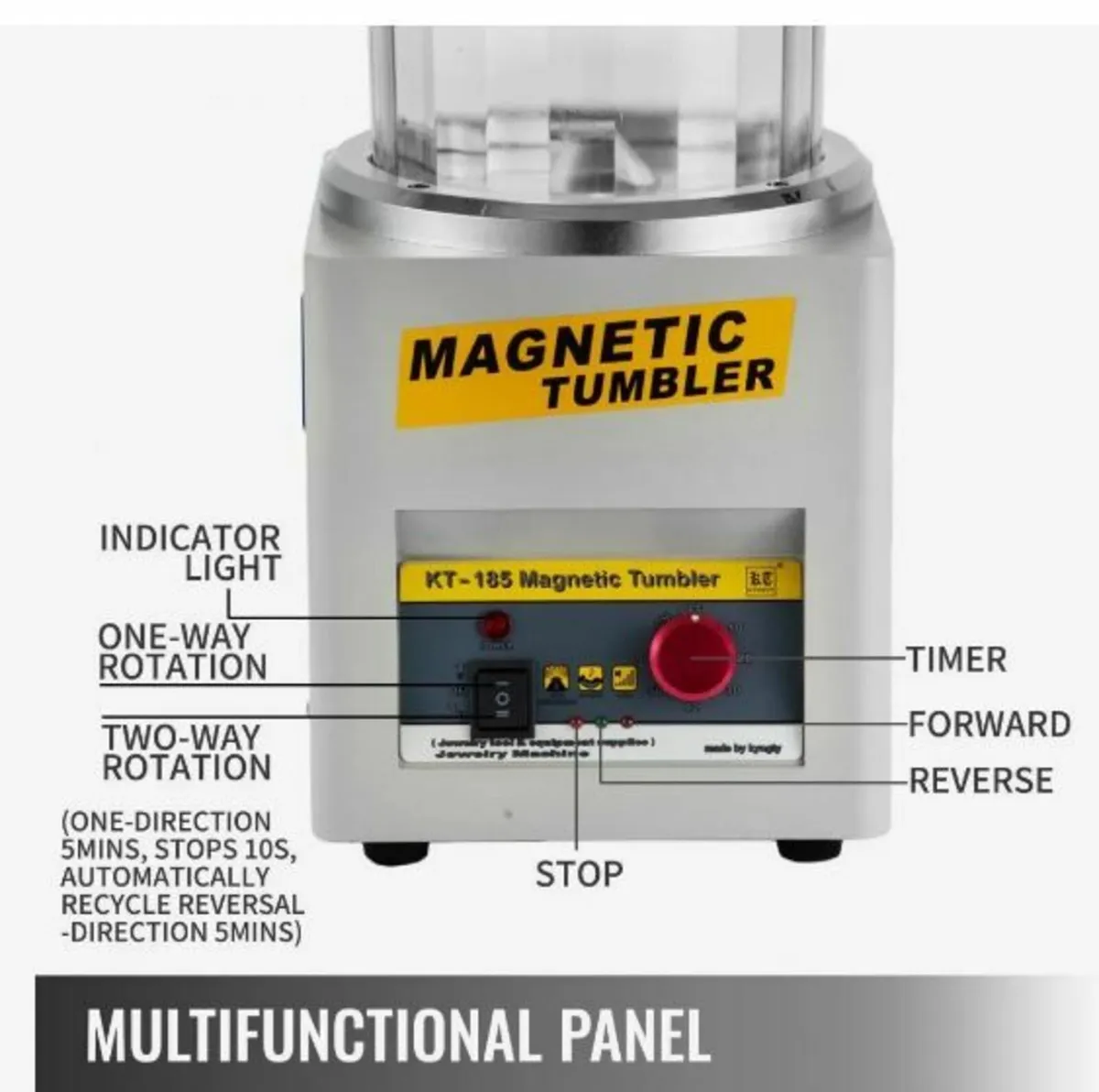 KT-185 Magnetic Tumbler 180mm Jewelry - Image 2