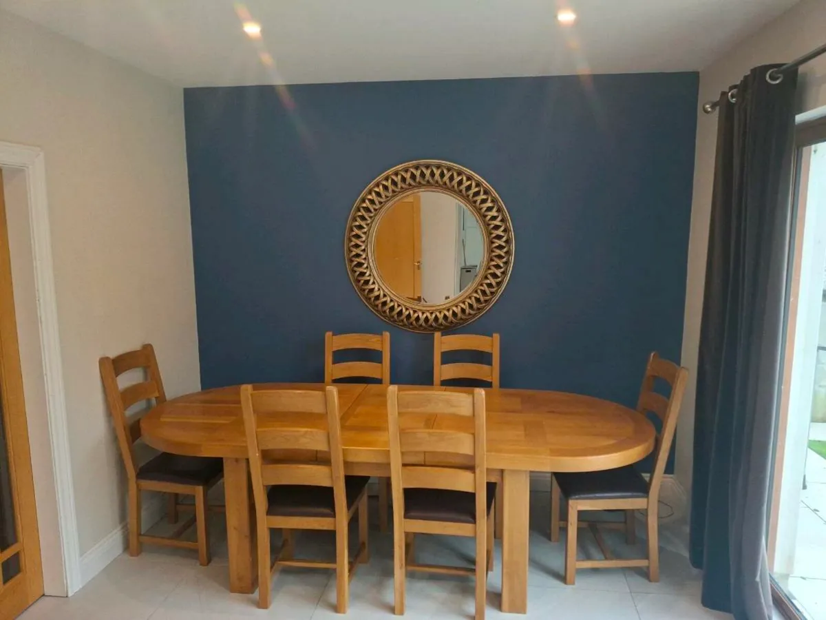 Solid Oak Dining table and chairs - Image 2