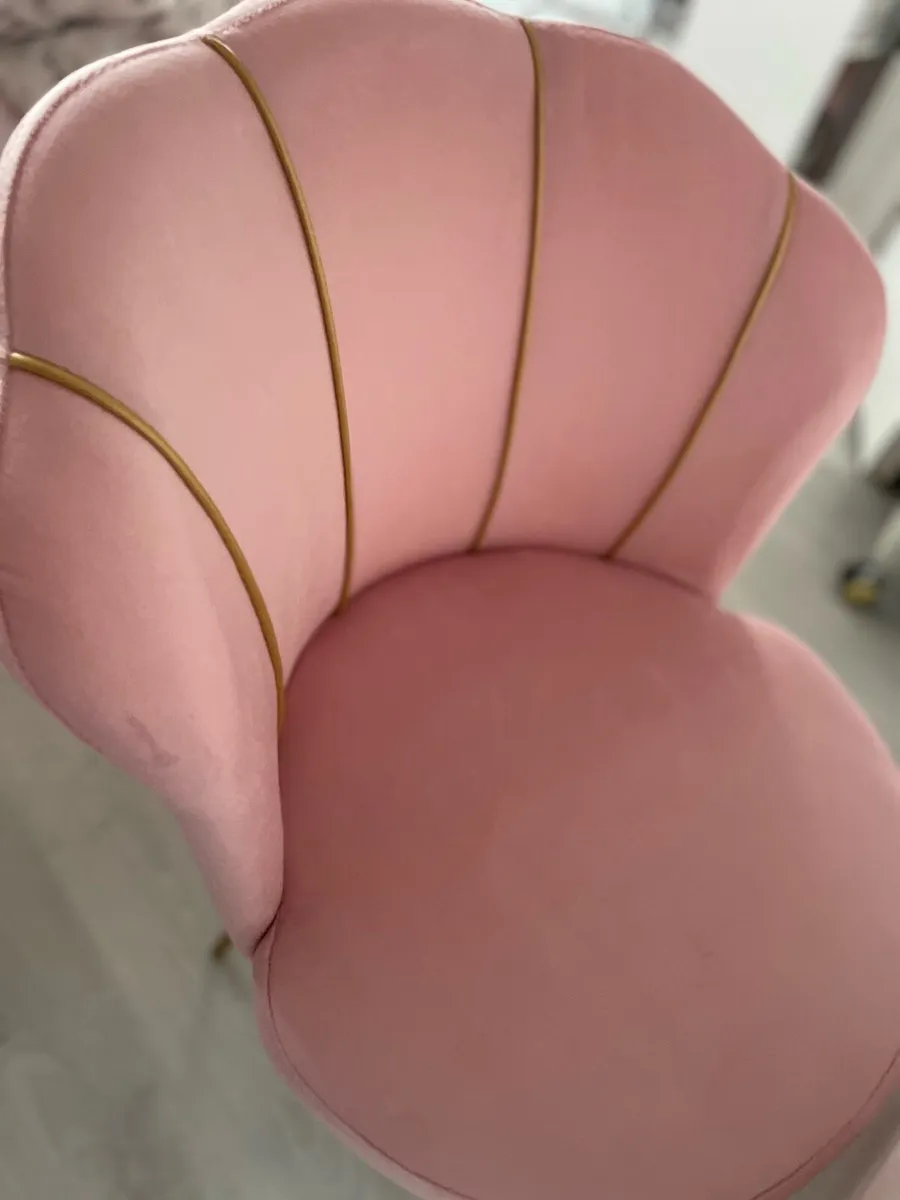 Brand New Pink Velvet Chair - Image 2