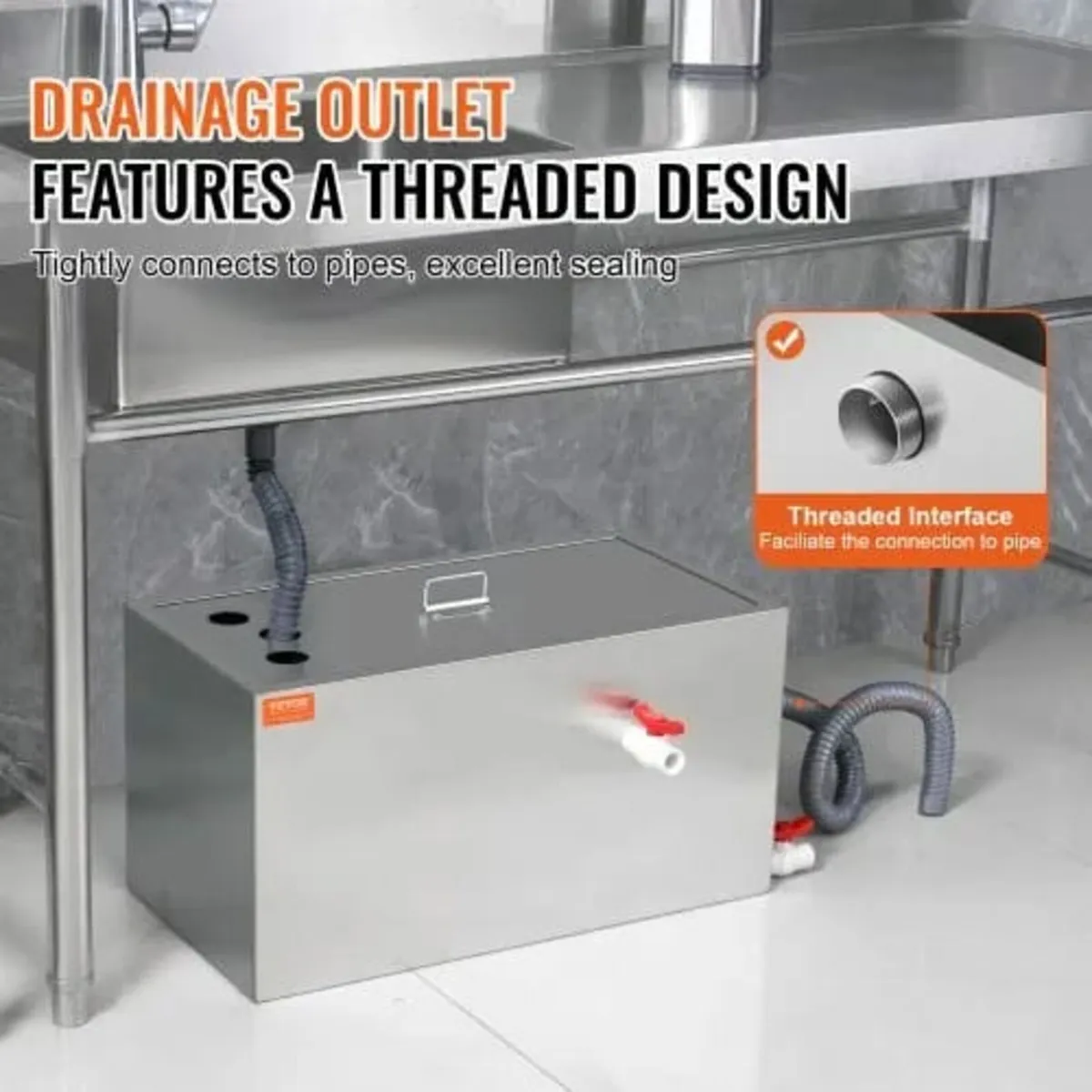 Commercial Grease Trap, 11.3 kg Grease Interceptor - Image 4