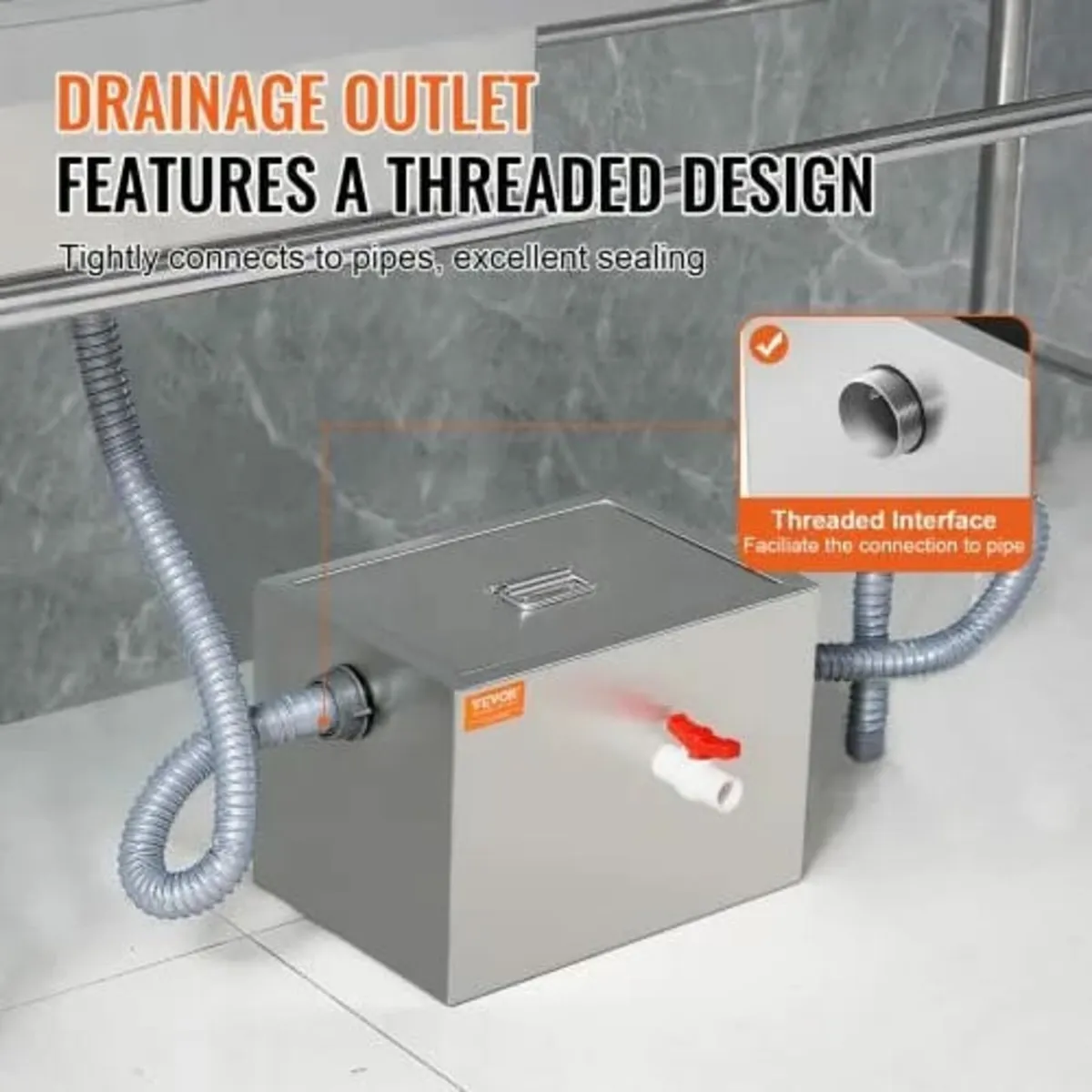 Commercial Grease Trap, 3.6 kg Grease Interceptor, - Image 3