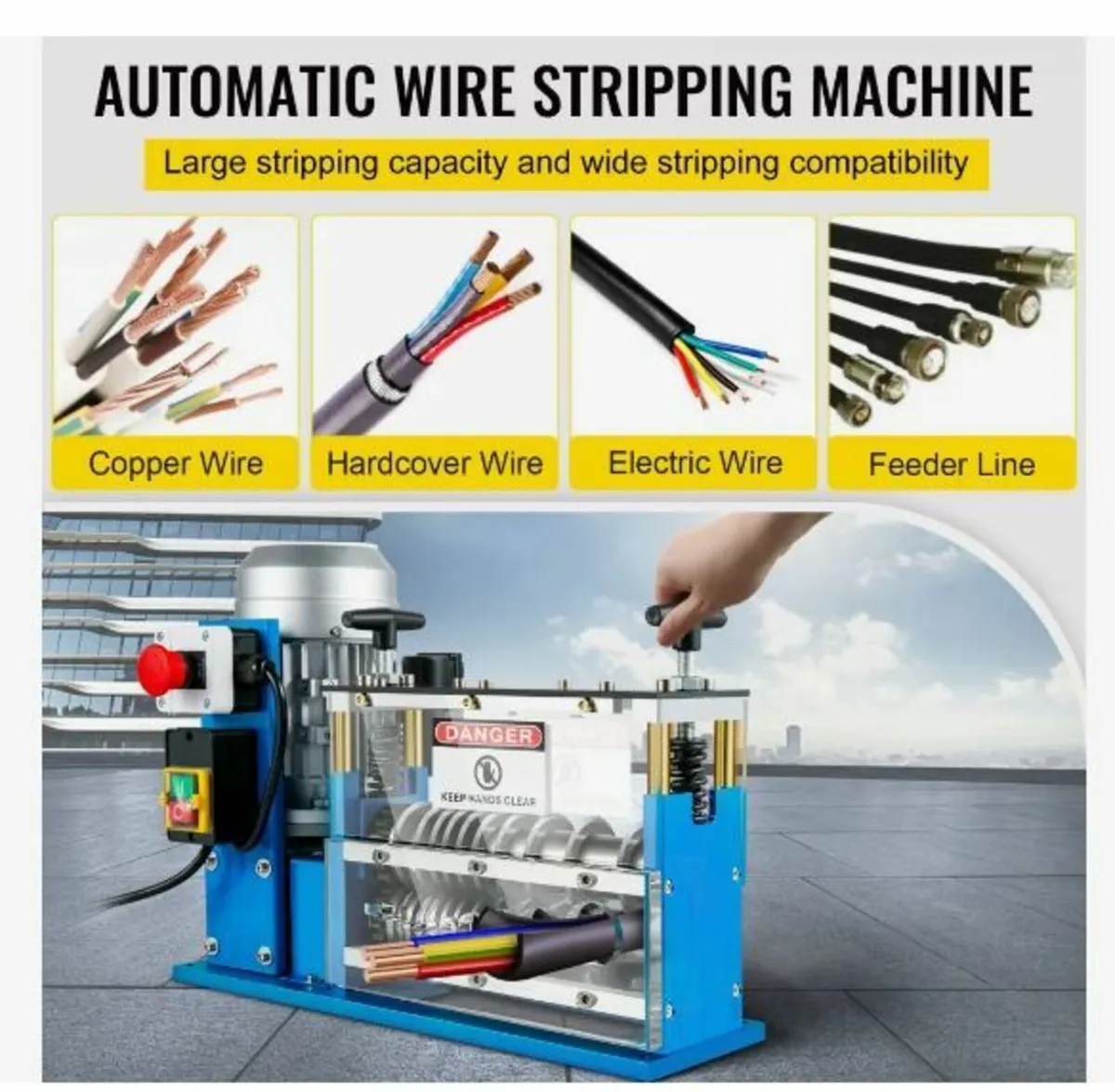 Electric Wire Stripping Machine, 1.5-38 mm - Image 1