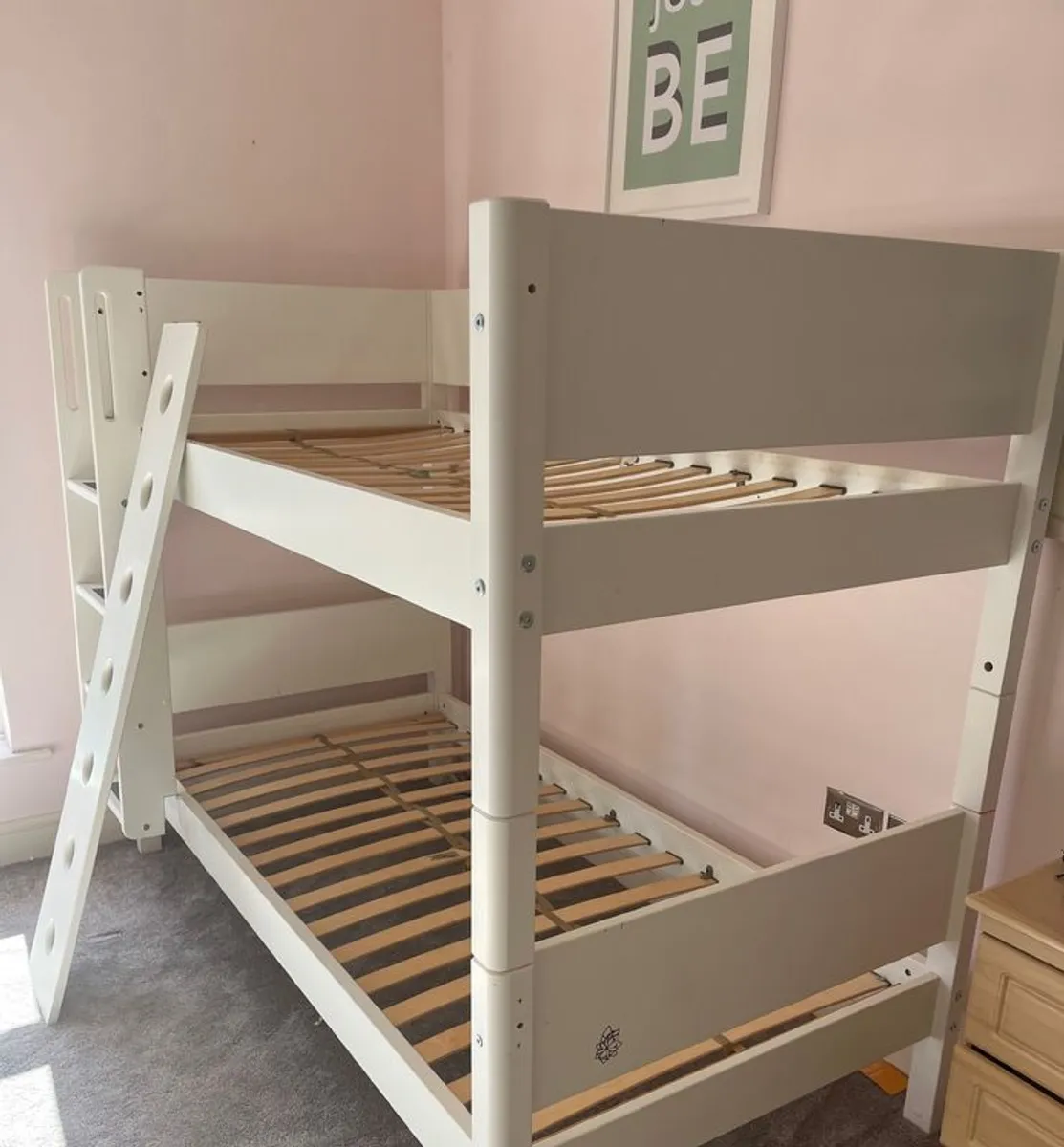 Flexa Bunk Beds with Ladder & Safety Rail -White -380.00 ono in Cork & can deliver - Image 4