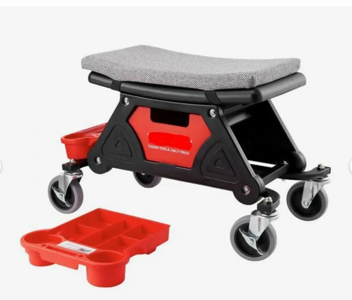 Mechanics Stool, 136.1kg Capacity Rolling - Image 1