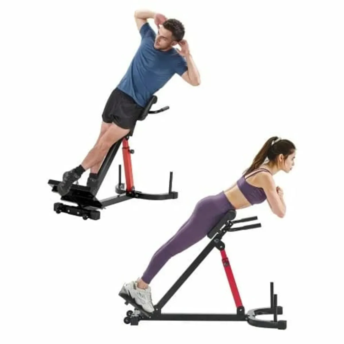 Roman Chair Hyperextension Bench, 350 lbs Adjustab - Image 1