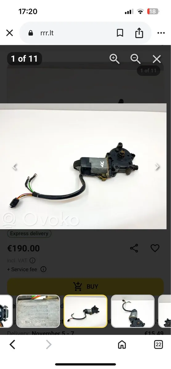 Wanted Window motor for sl 300 R129. 1990