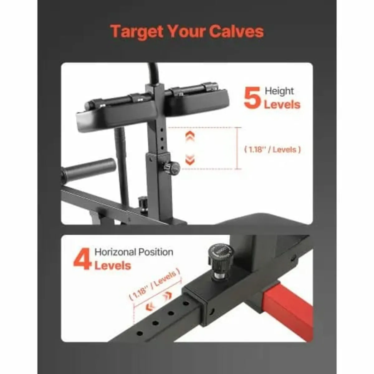 Seated Calf Machine, 440 LBS Capacity Calf Raise M - Image 3