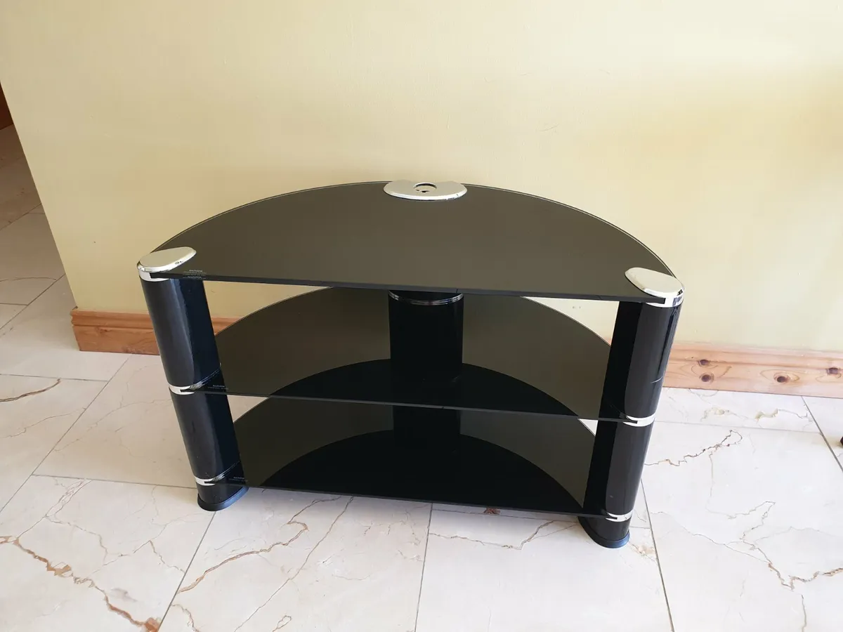 Black glass tv stand - Image 3