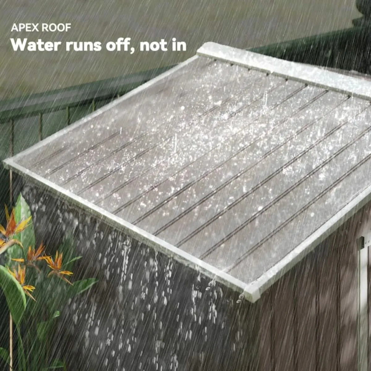 7ft x 4ft Lockable Garden Storage Shed, Metal Tool - Image 4