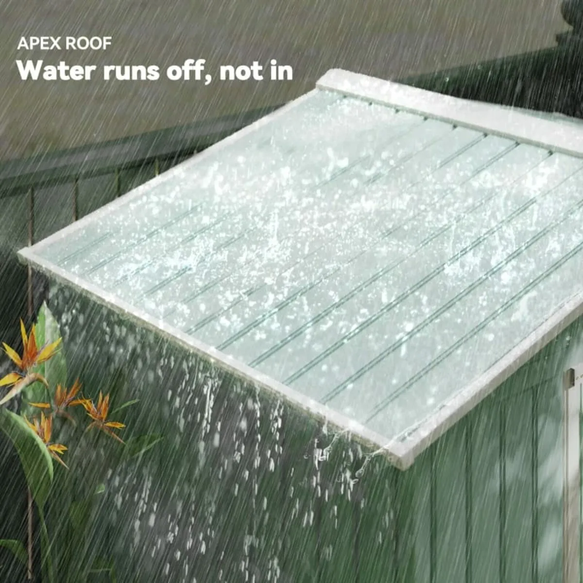 7 x 4ft Metal Garden Shed, Outdoor Storage Tool Ho - Image 3