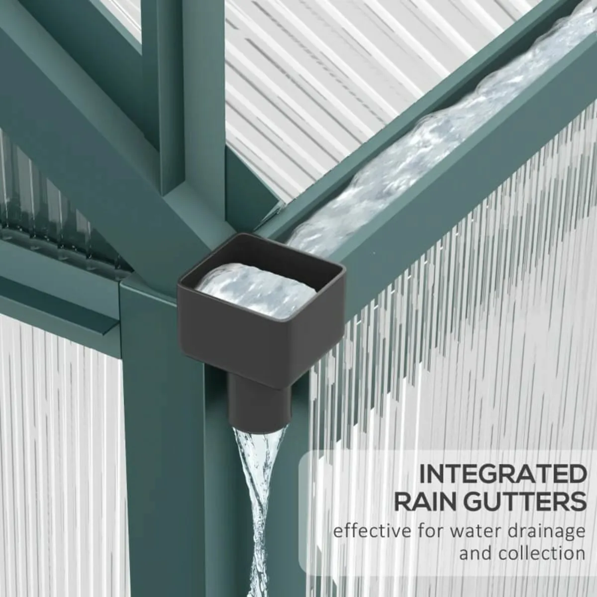 6 x 10ft Polycarbonate Greenhouse - Large Walk-In - Image 4