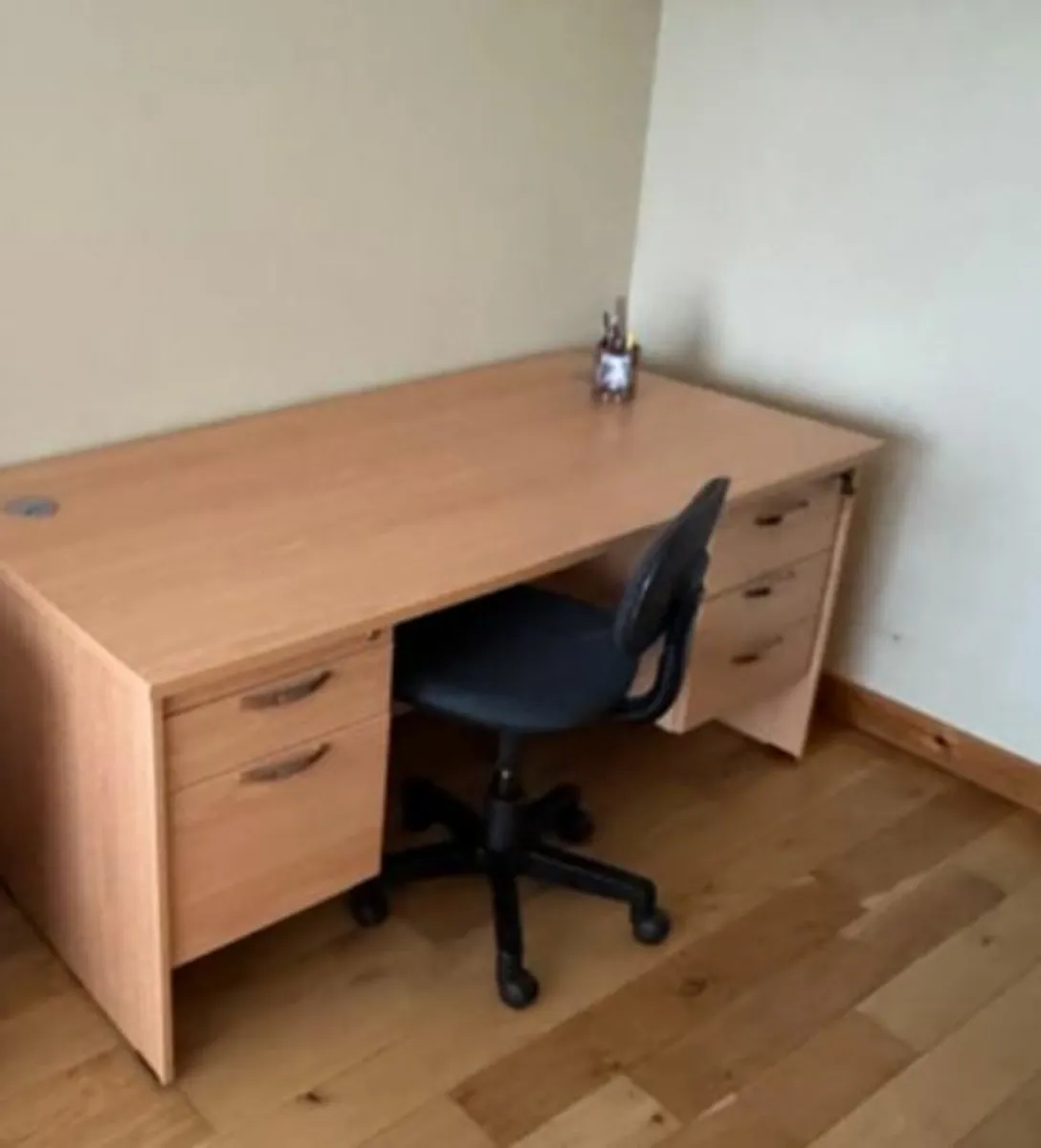 office desk and filing cabinet - Image 1