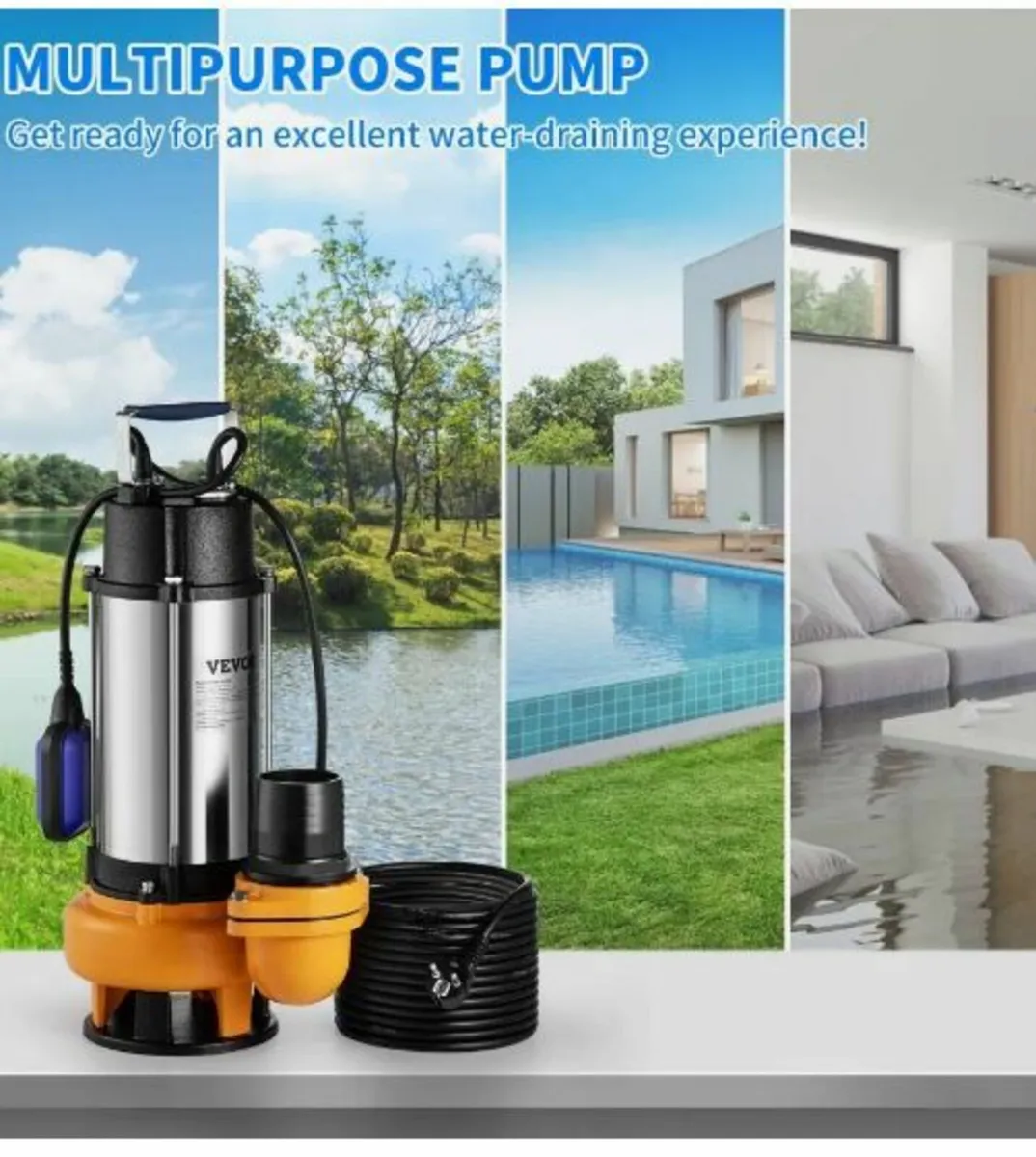 Submersible Water Pump, 2200W - Image 2