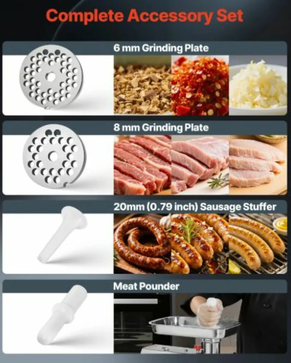 Commercial Electric Meat Grinder3.2kg/min Capacity - Image 4