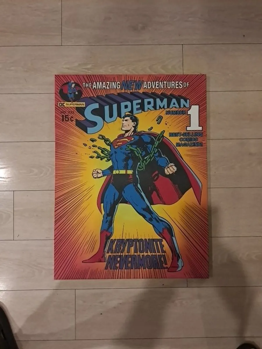 Superman Poster in Wooden Frame