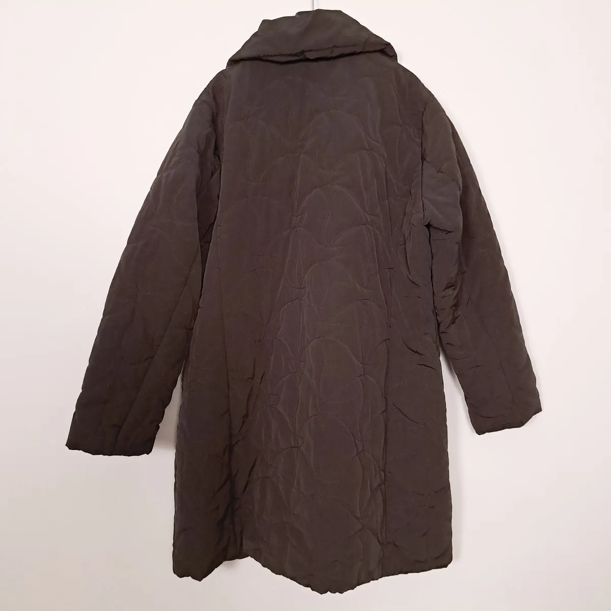 Edina Ronay Dark Chocolate Brown Quilted Coat 20UK - Image 4