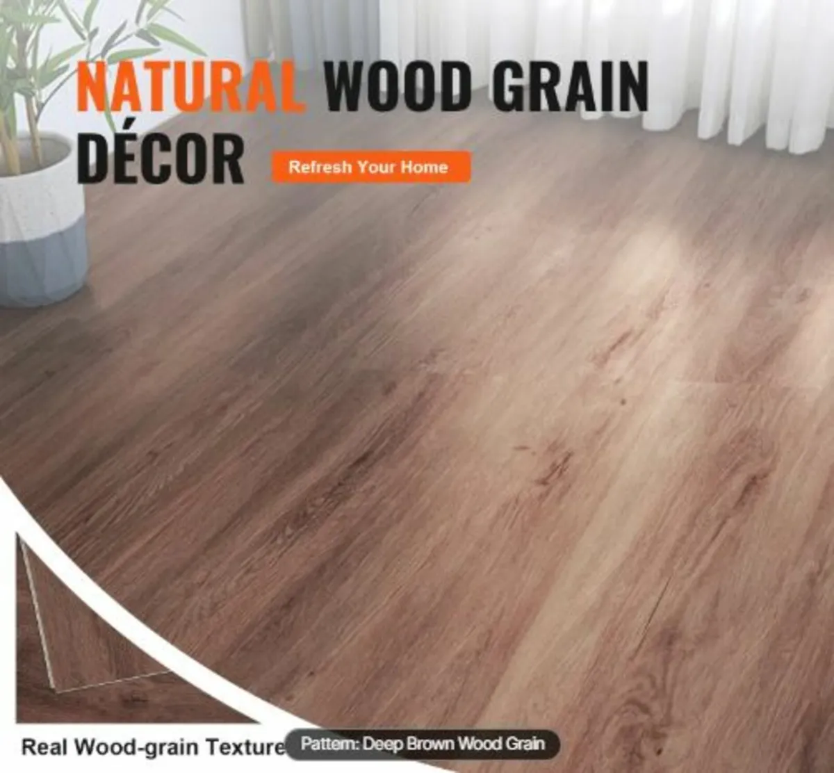 Interlocking Vinyl Floor Tiles 1220X185mm,10 Tile - Image 2