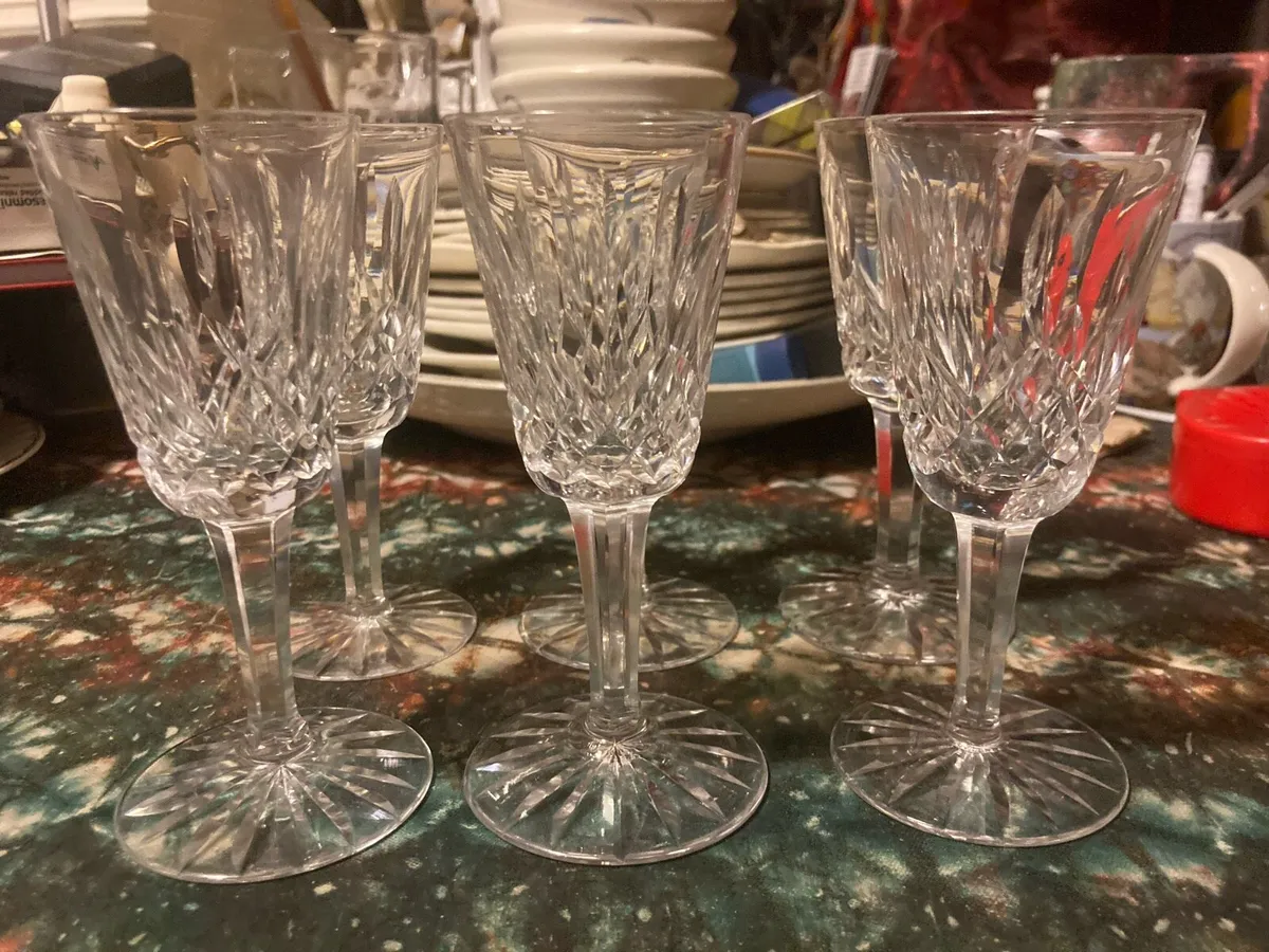Waterford crystal sherry glasses free postage - Image 1