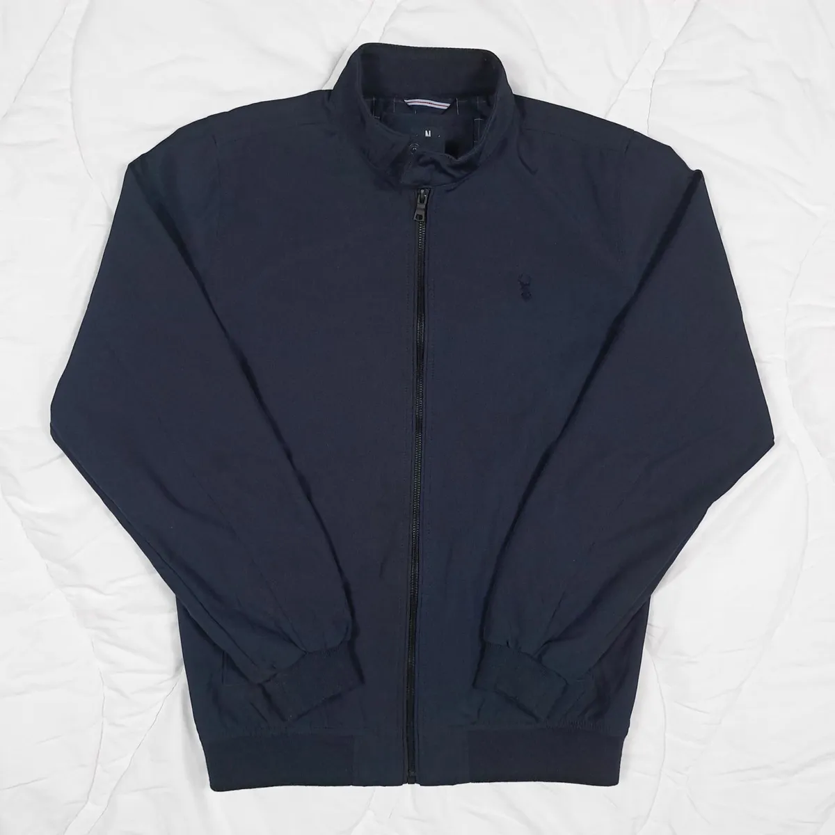 Next Navy Blue Bomber Jacket Mens Boys Size S - Image 1