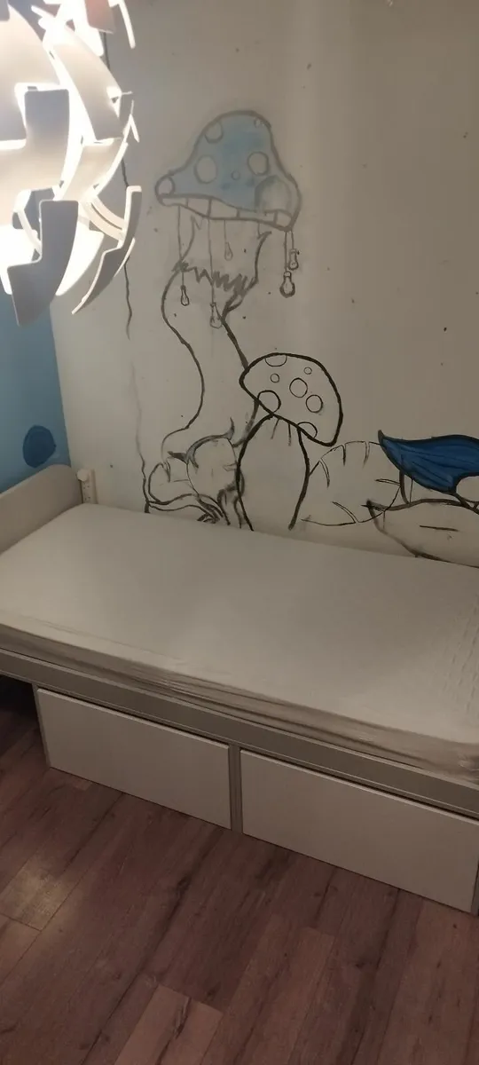 Single bed with two drawers - Image 1