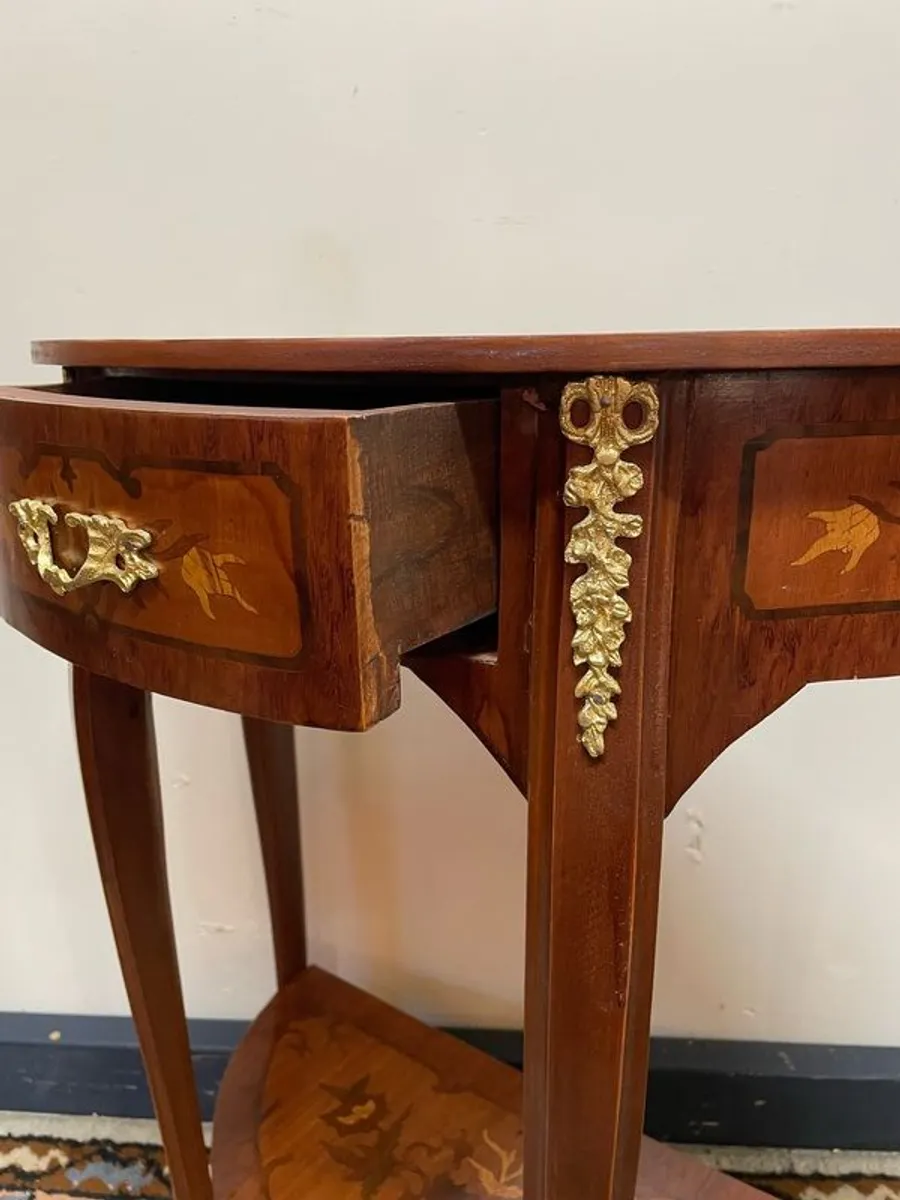Elegant Parquetry Inlaid Console Table - Image 3