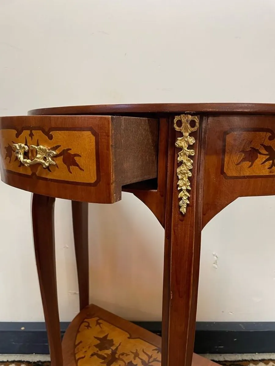 Very Nice Parquetry Inlaid Console Table - Image 3