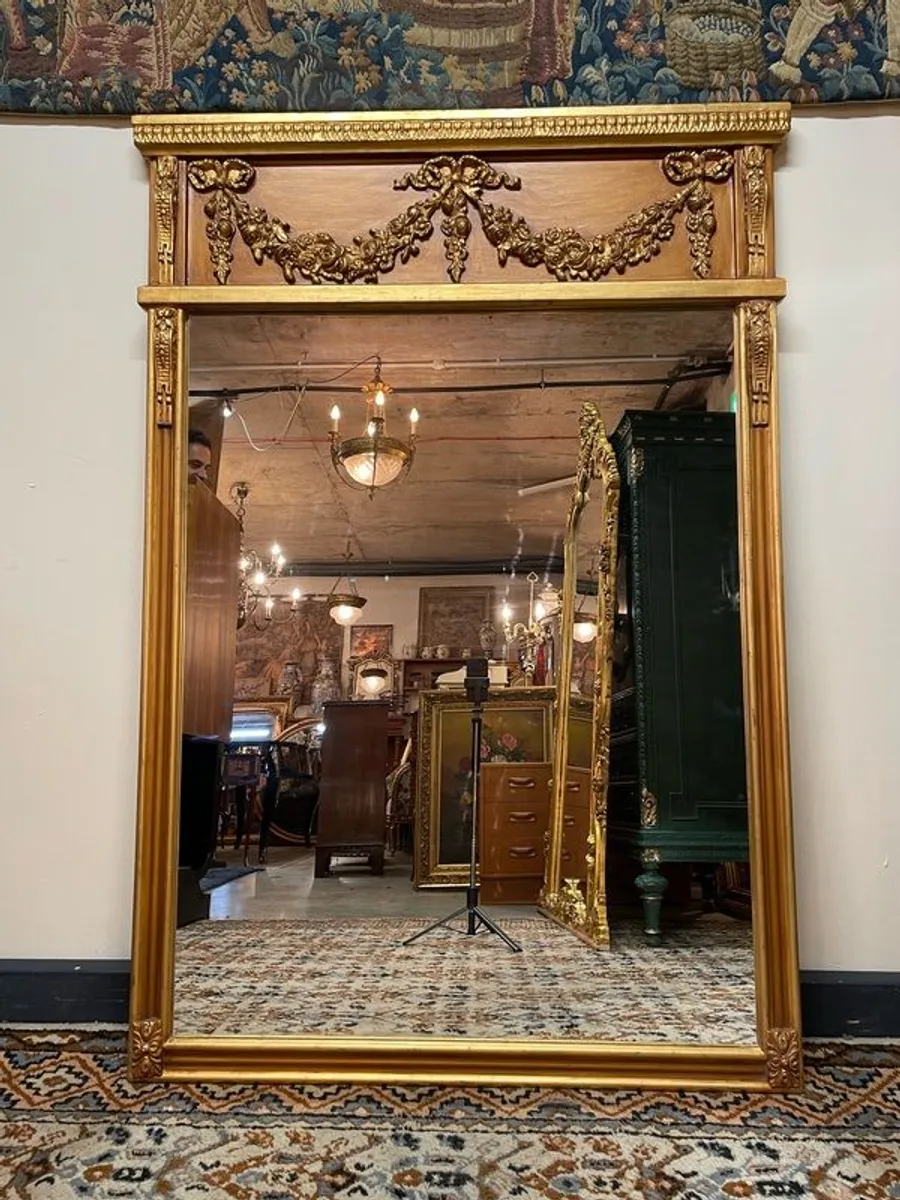 Regency Style Gilt Wood Overmantle Mirror - Image 1